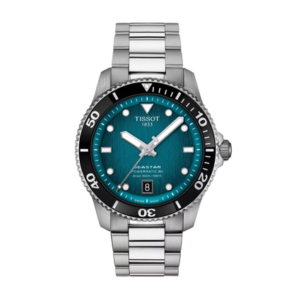 Tissot Seastar 1000 Stainless Steel Turquoise Automatic Watch