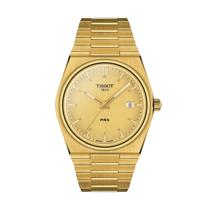 Tissot 80 PRX Gold PVD Sapphire Crystal Champagne Dial Watch 40mm