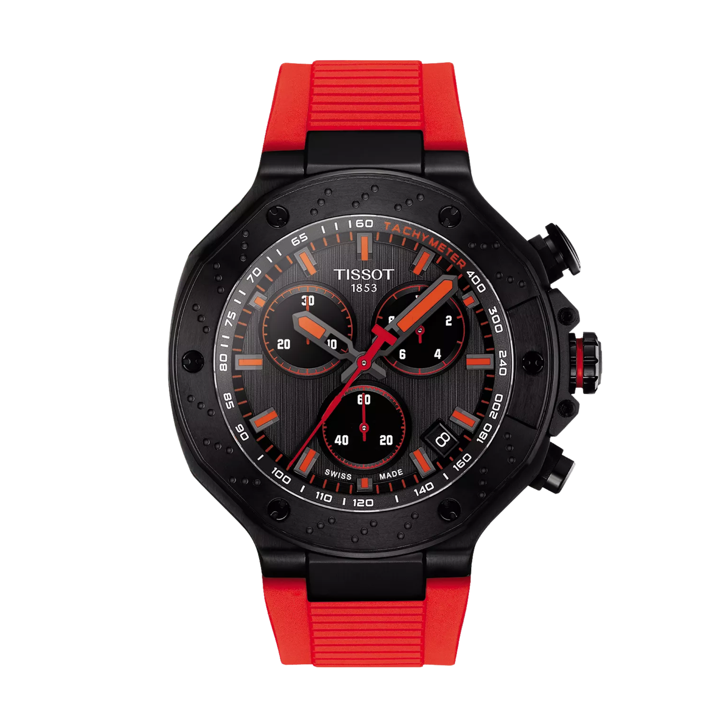 Tissot T-Race Black-PVD Stainless Steel & Silicone Quartz Chronograph 45 mm