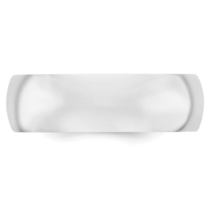 14k White Gold Comfort Fit Wedding Band, 7mm, Size 9 - Image 2