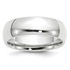 14k White Gold 7mm Standard Weight Comfort Fit Wedding Band Size 11.5
