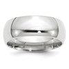 14k White Gold 8mm Standard Weight Comfort Fit Wedding Band Size 9