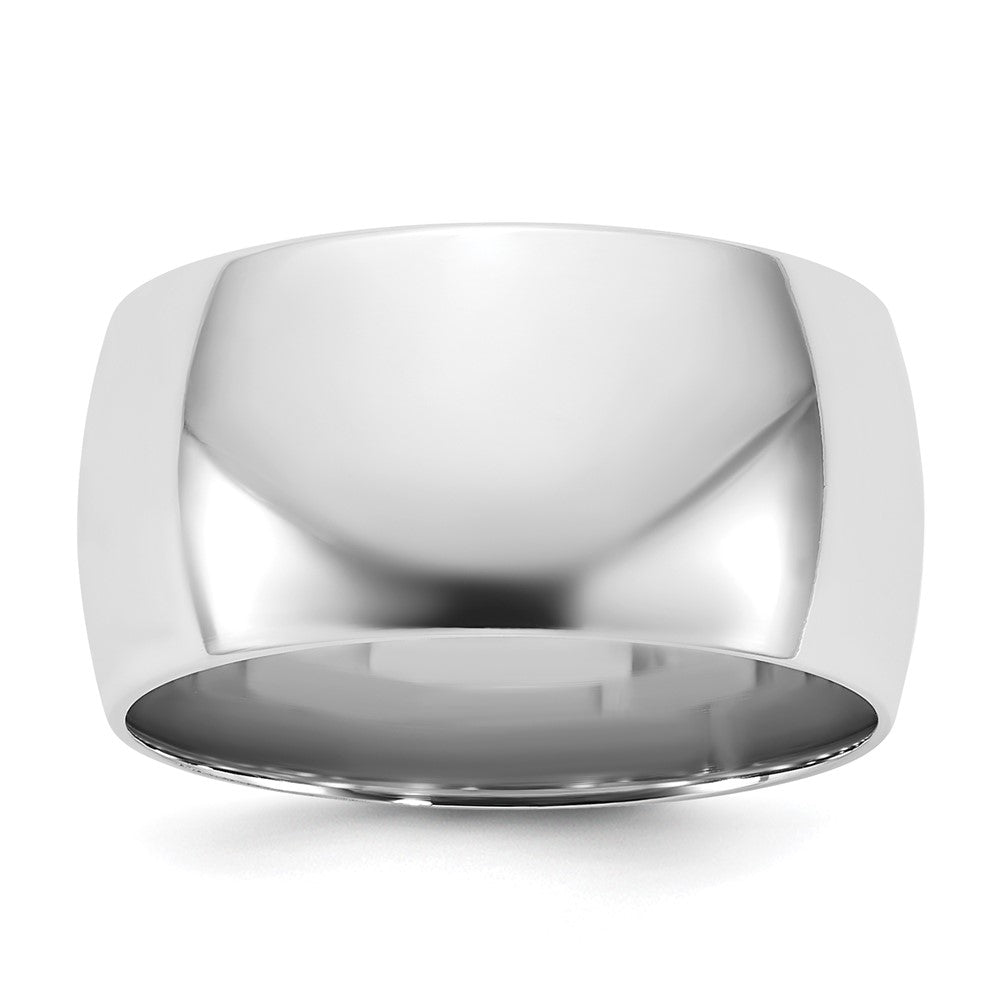 14K White Gold 10mm Comfort Fit Band, Size 6.5 - Image 1