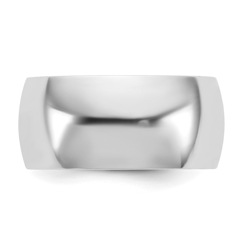 14K White Gold 9mm Comfort Fit Wedding Band Size 14 - Image 3