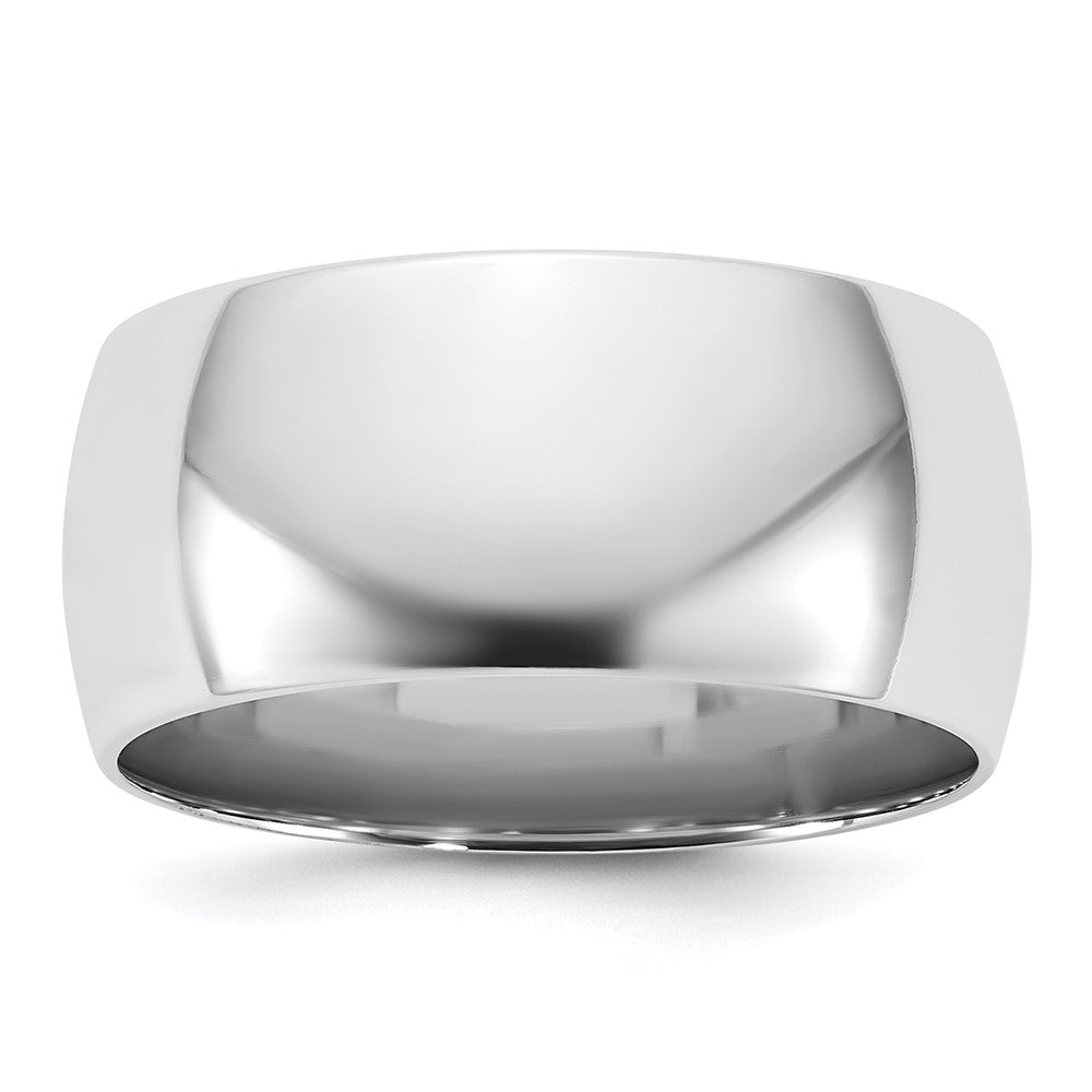 14K White Gold 9mm Comfort Fit Wedding Band Size 13 - Image 1