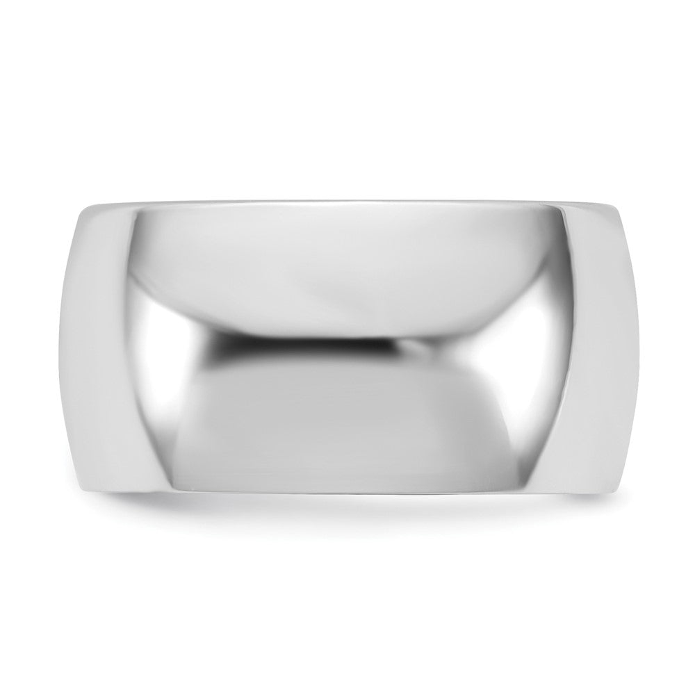 14K White Gold 10mm Comfort Fit Band, Size 9.5 - Image 3