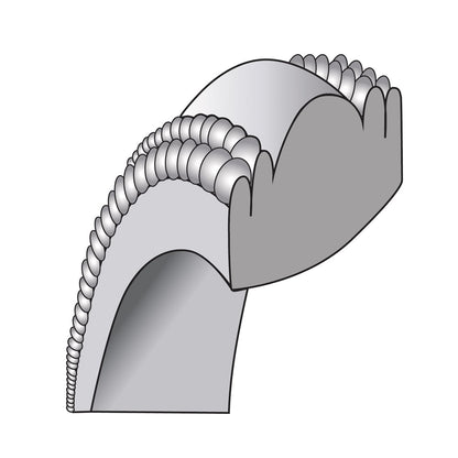 14k White Gold Double Milgrain Wedding Band, Size 7.5 - Image 5