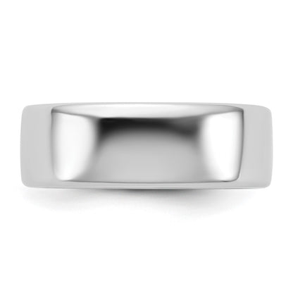 14K White Gold 7mm European Comfort Fit Wedding Band, Size 8.5 - Image 3