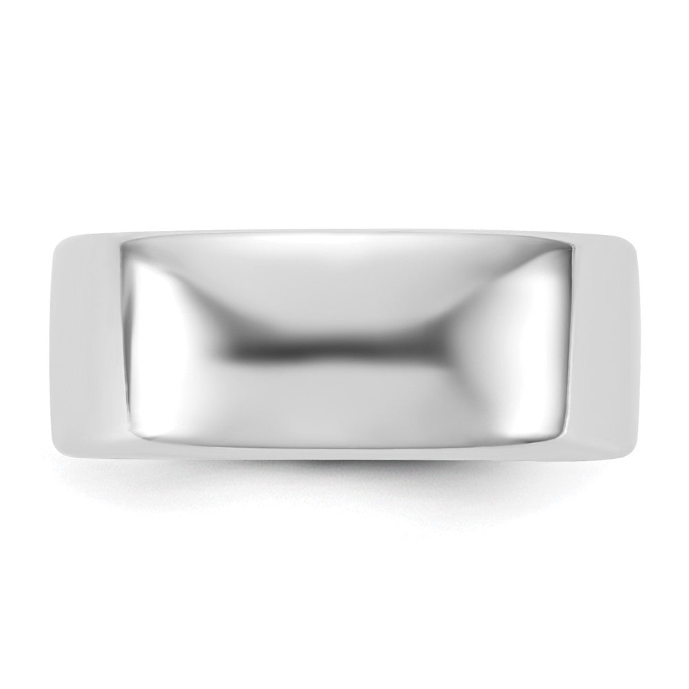 14K White Gold 8mm European Comfort Fit Band, Size 11 - Image 3