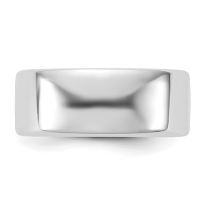 14K White Gold 8mm European Comfort Fit Band, Size 10.5 - Image 3