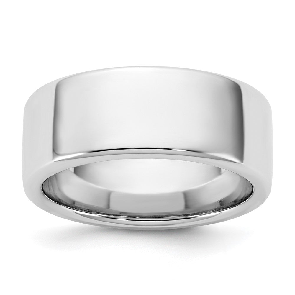 14K White Gold 8mm European Comfort Fit Band, Size 10.5 - Image 1