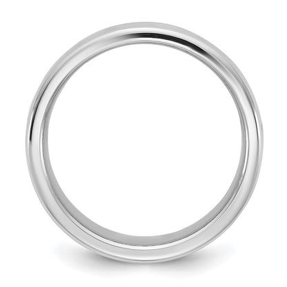 14K White Gold 9mm European Comfort Fit Band, Size 4.5 - Image 2