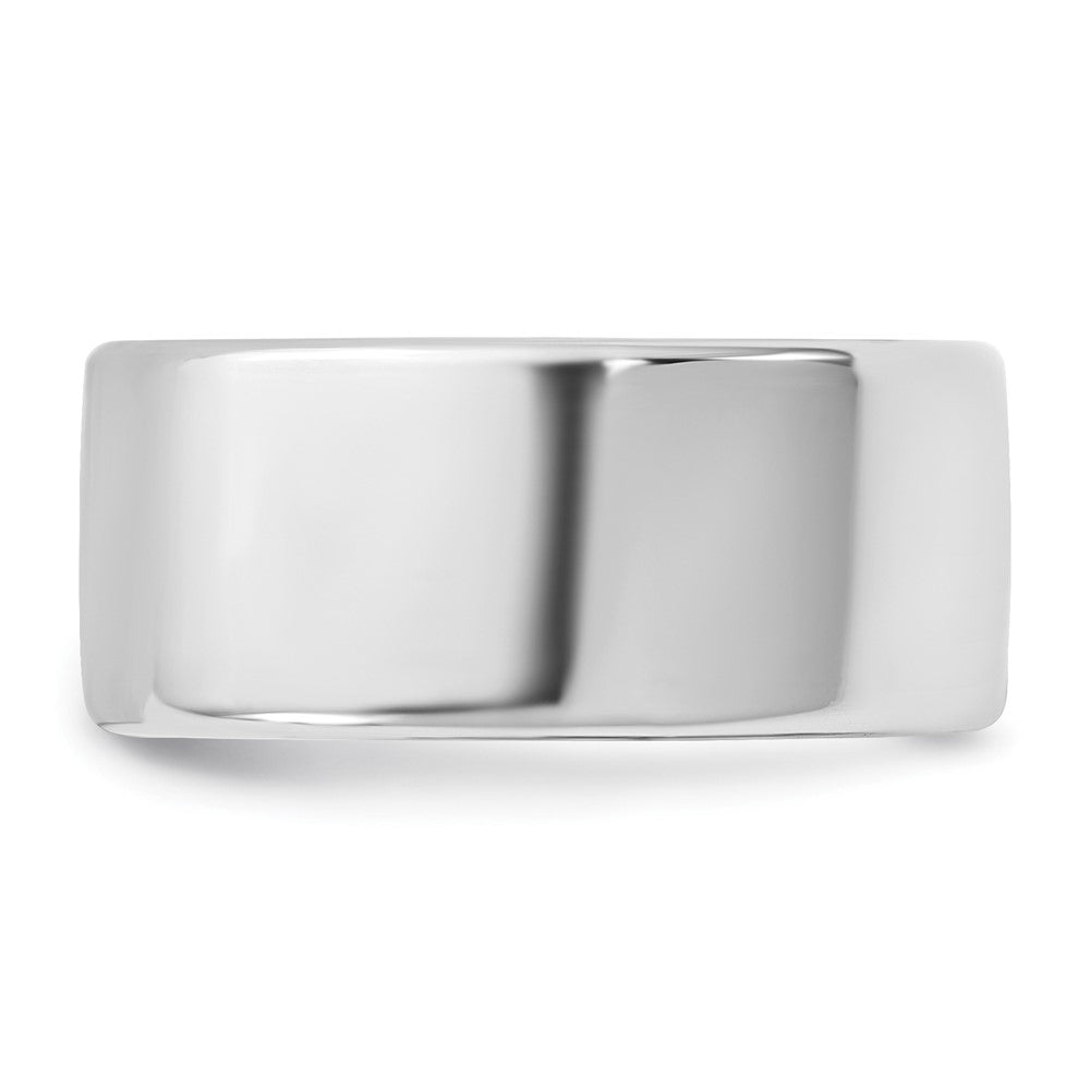 14K White Gold 9mm European Comfort Fit Band, Size 8 - Image 3