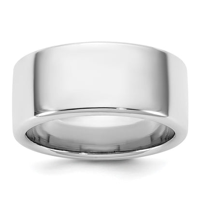 14K White Gold 9mm Comfort Fit Band, Size 9 - Image 1