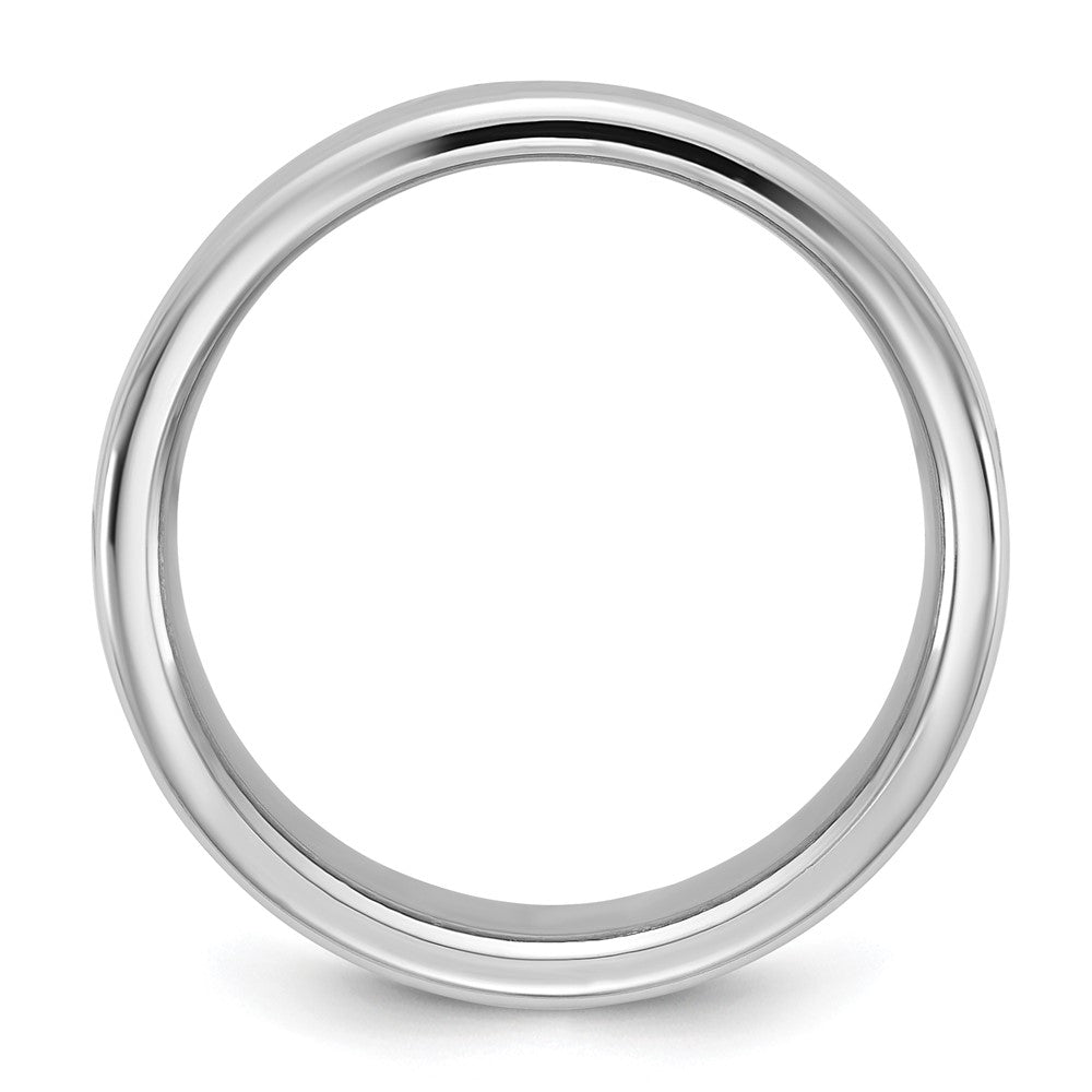 14K White Gold 10mm Comfort Fit Band, Size 11.5 - Image 2