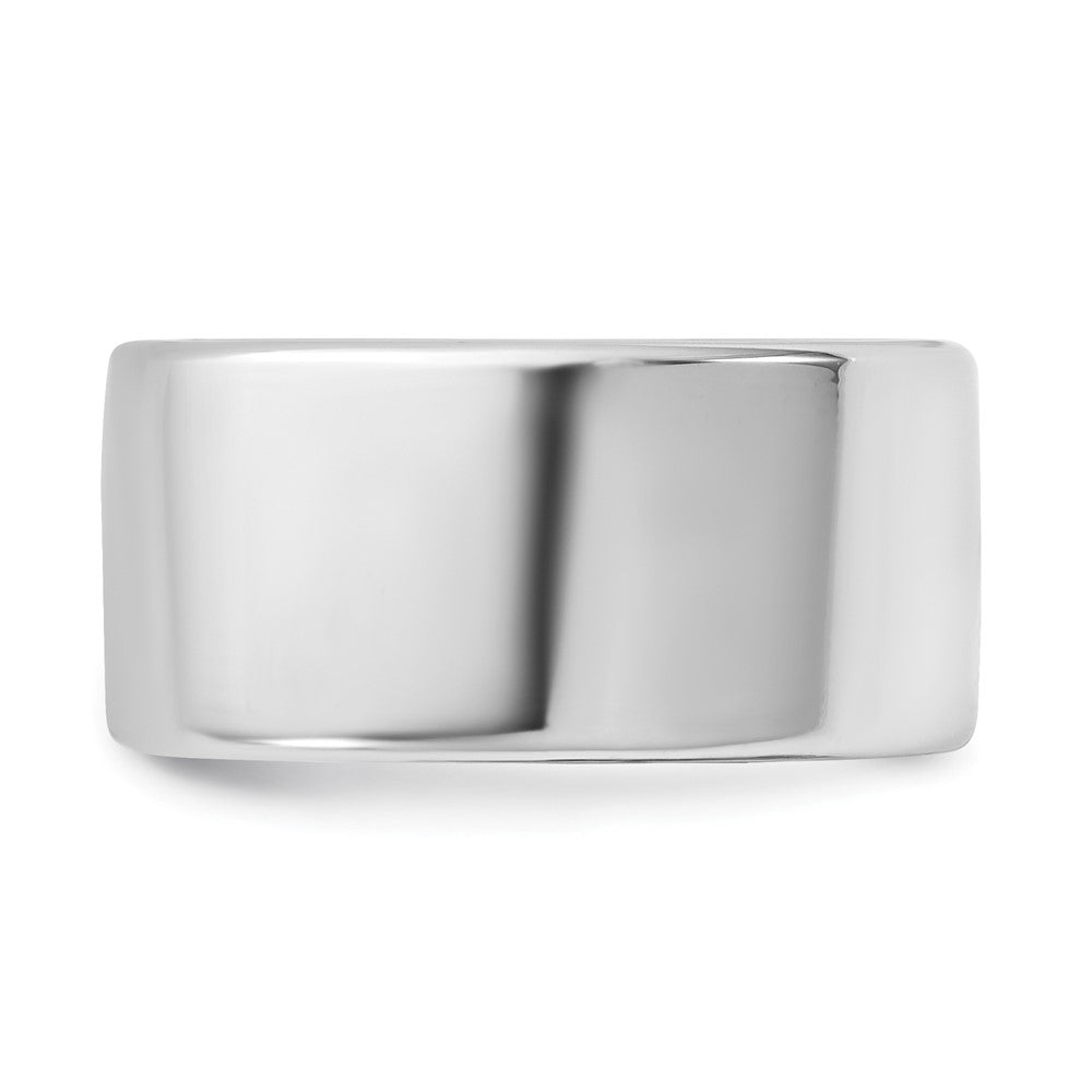 14K White Gold 10mm European Comfort Fit Wedding Band Size 8 - Image 3