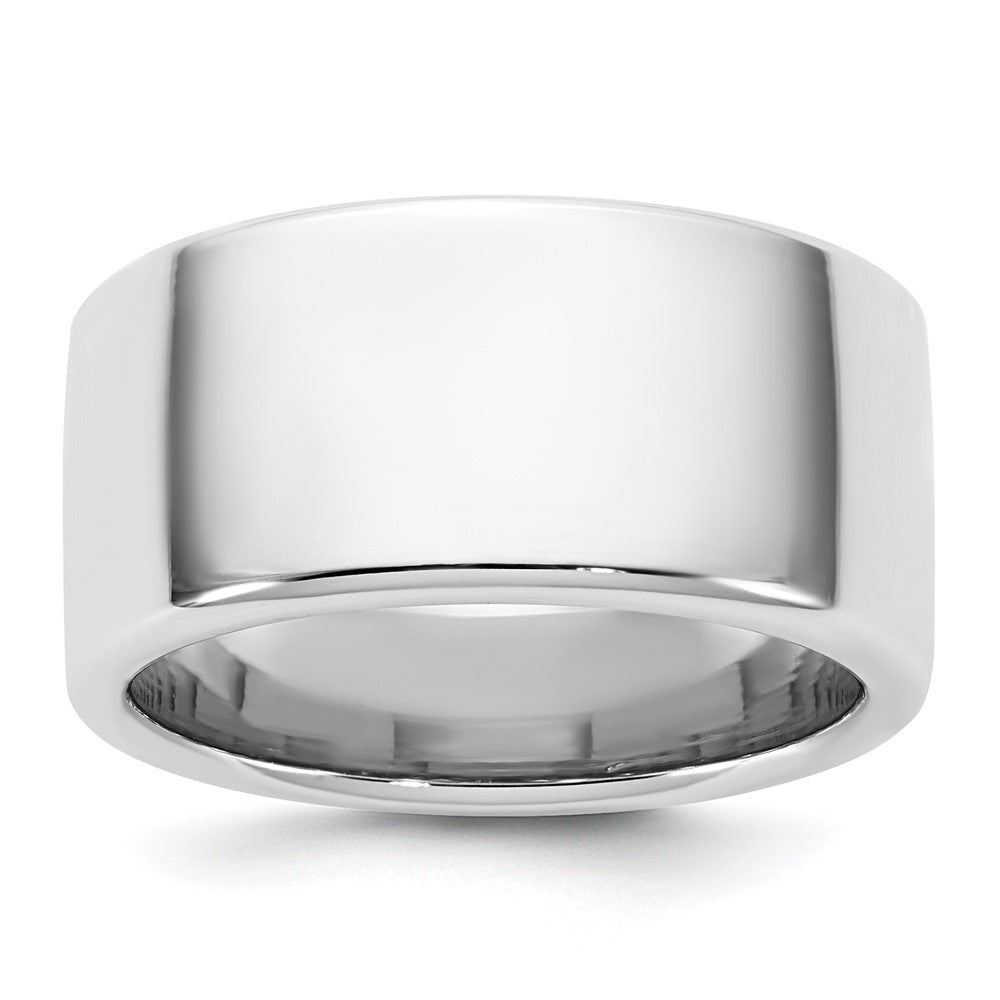 14K White Gold 10mm European Comfort Fit Band, Size 4 - Image 1
