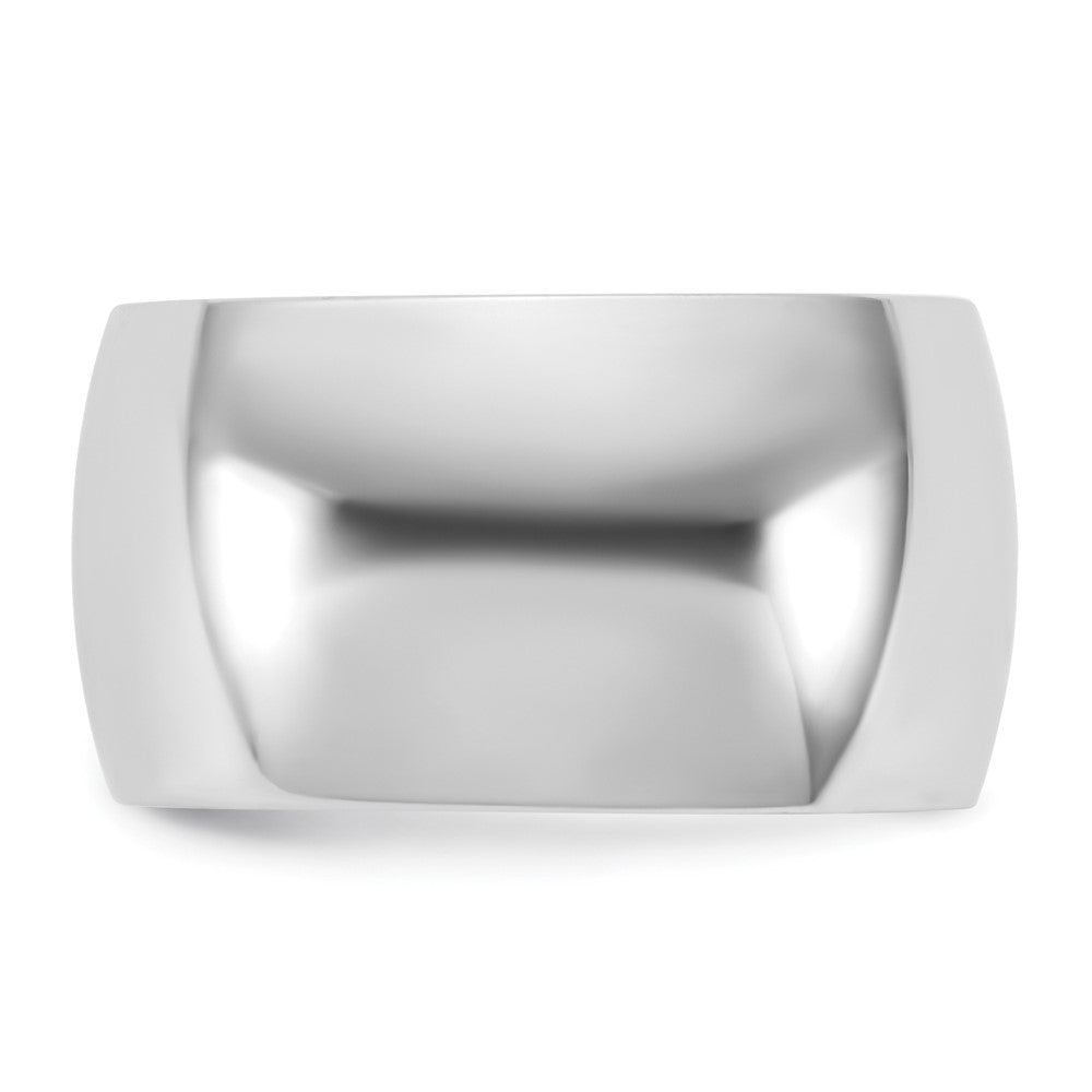 14K White Gold 11mm Half Round Band - Image 3