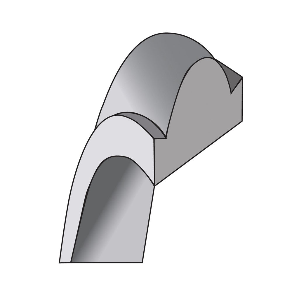 14KW 7mm Half Round with Edge Band Size 13.5 - View 6