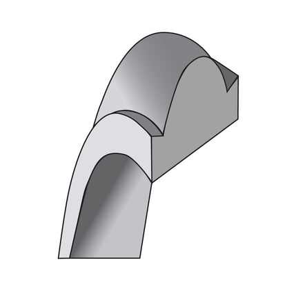 14KW 7mm Half Round with Edge Band Size 13.5 - View 6
