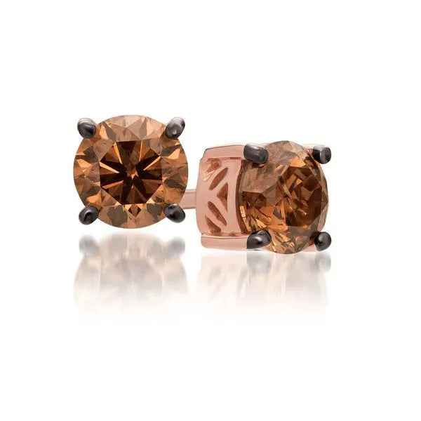 Le Vian Earrings featuring Chocolate Diamonds. These earrings offer total weight 1.20 ctw.