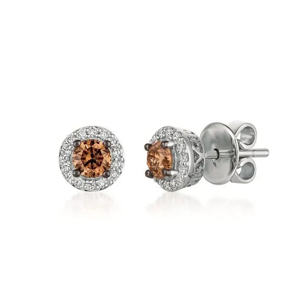 Le Vian Earrings featuring Chocolate Diamonds. These earrings offer total weight 0.38 ctw.