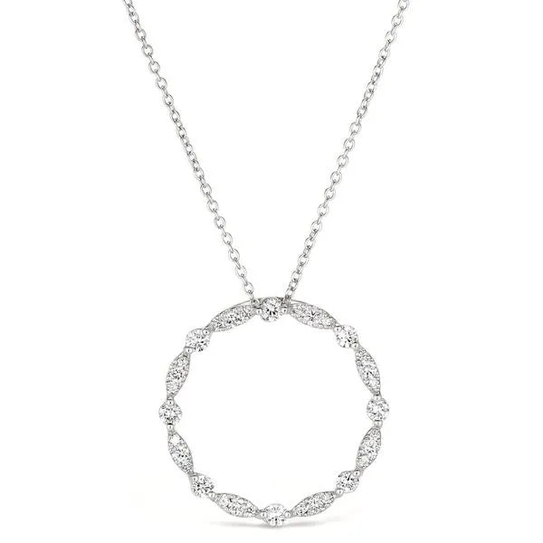 Le Vian Necklace (18 inches, adjustable) in Platinum featuring Diamonds.