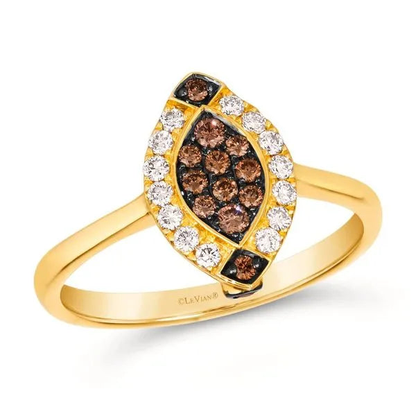 Le Vian Necklace in Yellow Gold featuring Chocolate Diamonds, Nude Diamonds.