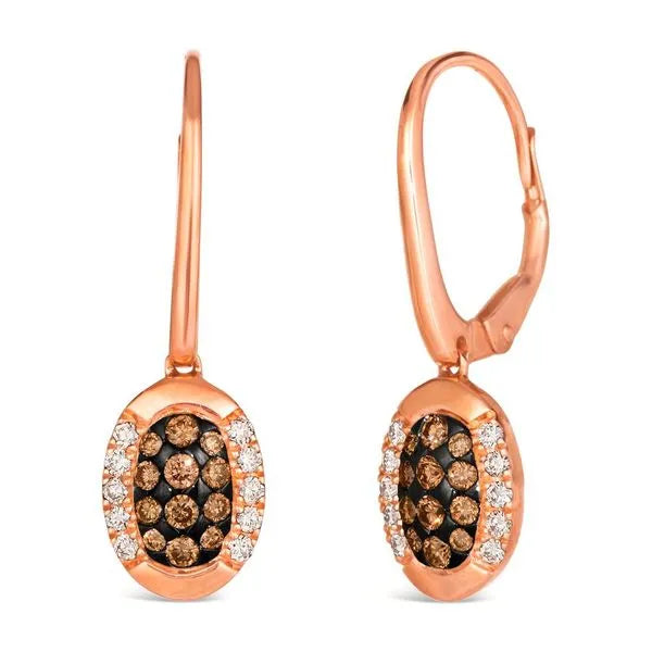 Le Vian Earrings featuring Chocolate Diamonds, Nude Diamonds. These earrings offer total weight 0.33 ctw.