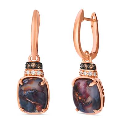 Le Vian 14k Strawberry Gold Chocolate Aquadite, Nude Diamonds & Chocolate Diamonds Earring WJYH11