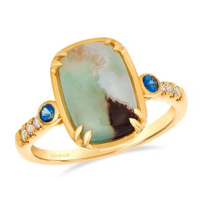 Le Vian Honey Gold Peacock Aquaprase, Blueberry Sapphire & Nude Diamonds Ring WJZJ15