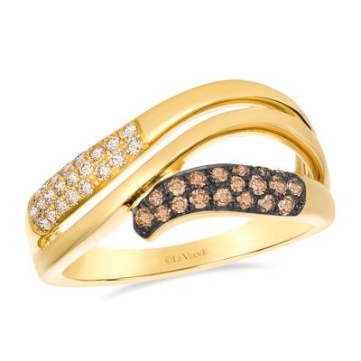 LeVian 14K honey gold ring chocolate diamond nude diamond WKCG 12