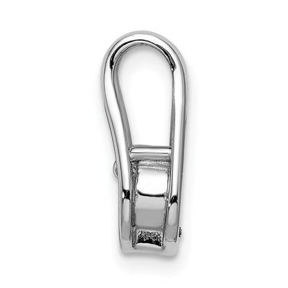 14k White Gold Complete 4.7mm VS Diamond Teardrop-Shape Slide Fits up to 3mm Regular/6mm Fancy or Reversible Omega - View 2