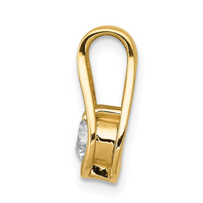 14k Complete 4.7mm VS Diamond Teardrop-Shape Slide Fits up to 3mm Regular/6mm Fancy or Reversible Omega - View 2