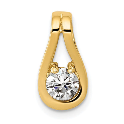 14k Complete 4.7mm VS Diamond Teardrop-Shape Slide Fits up to 3mm Regular/6mm Fancy or Reversible Omega