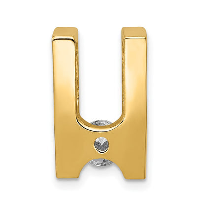 14k Complete A 5.25mm Diamond Slide Fits up to 6mm Regular/Fancy/Reversible Omega - View 3