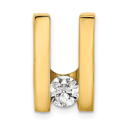14k Complete AA 5.25mm Diamond Slide Fits up to 6mm Regular/Fancy/Reversible Omega - View 1