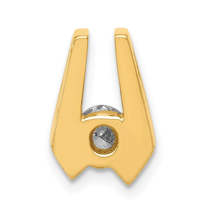 14k Complete VS 4.5mm Diamond Slide Fits up to 2mm Regular/3mm Fancy or Reversible Omega - View 4