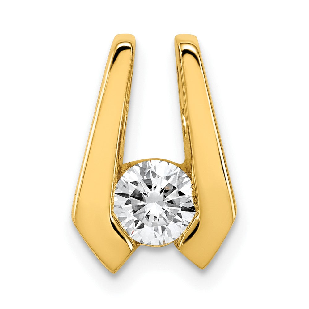 14k Complete VS 4.5mm Diamond Slide Fits up to 2mm Regular/3mm Fancy or Reversible Omega