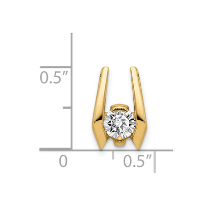 14k Complete VS 4.75mm Diamond Slide Fits up to 3mm Fancy or Reversible Omega Only