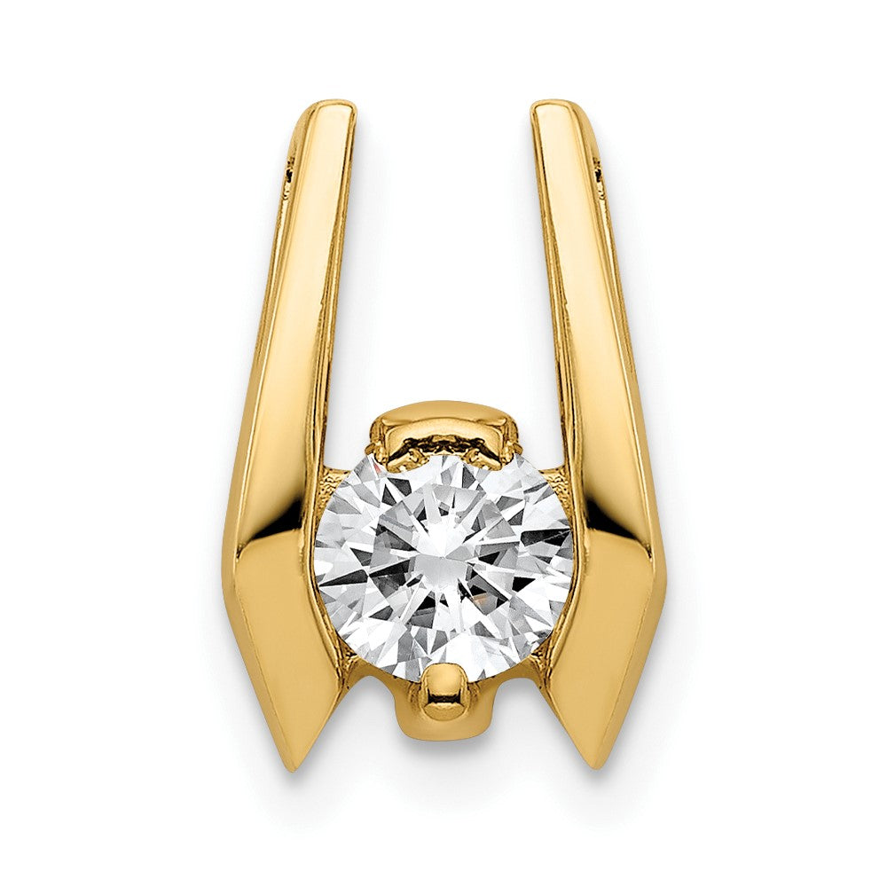 14k Complete VS 4.75mm Diamond Slide Fits up to 3mm Fancy or Reversible Omega Only