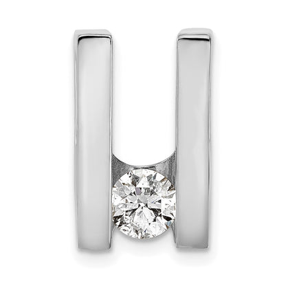 14k White Gold Complete AA 5.25mm Diamond Slide Fits up to 6mm Regular/Fancy/Reversible Omega - View 1