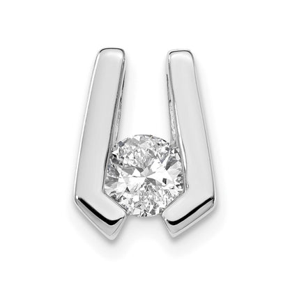 14k White Gold Complete VS 4.5mm Diamond Slide Fits up to 2mm Regular/3mm Fancy or Reversible Omega