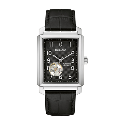 Bulova Classic Sutton Black Leather Black Dial Watch 33 mm