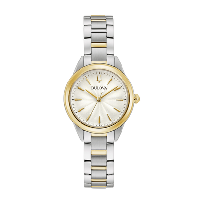 Bulova Classic Sutton Two-Tone Stainless Steel White Dial Watch 28mm