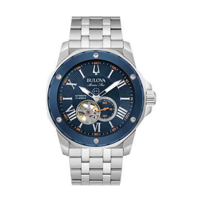 Bulova Series A Marine Star Stainless Steel Blue Dial Automatic Watch 44 mm