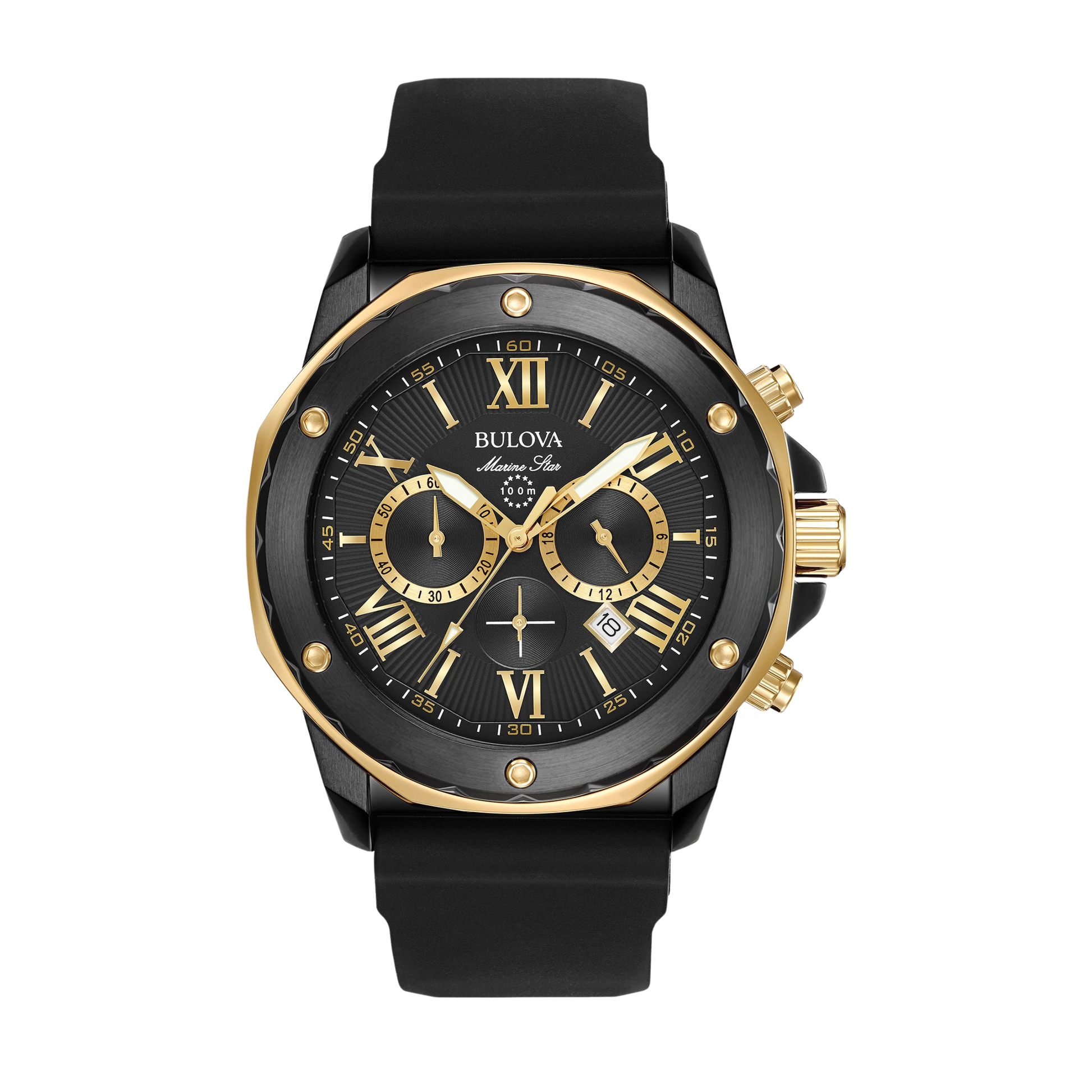 Bulova 98B278 | 44 mm | Black Dial | Silicone Strap | Quartz Bulova 98B278 | 44 mm | Black Dial | Silicone Strap | Quartz