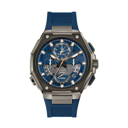 Bulova Series X Two-Tone Stainless Steel Blue Dial Watch 45 mm