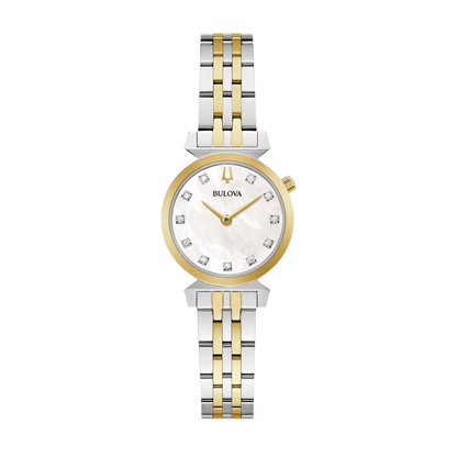 Bulova Classic Regatta Two-Tone Stainless Steel White Dial Watch 24mm