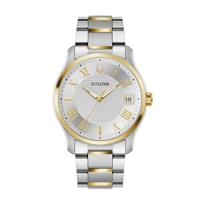 Bulova Classic Wilton Two-Tone Stainless Steel Silver-tone Dial Watch 41 mm